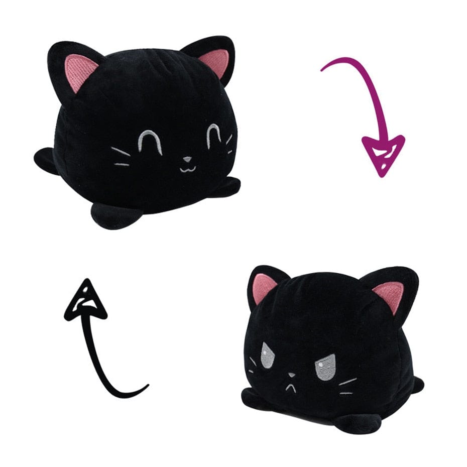 Peluche chats réversible coloré Noir