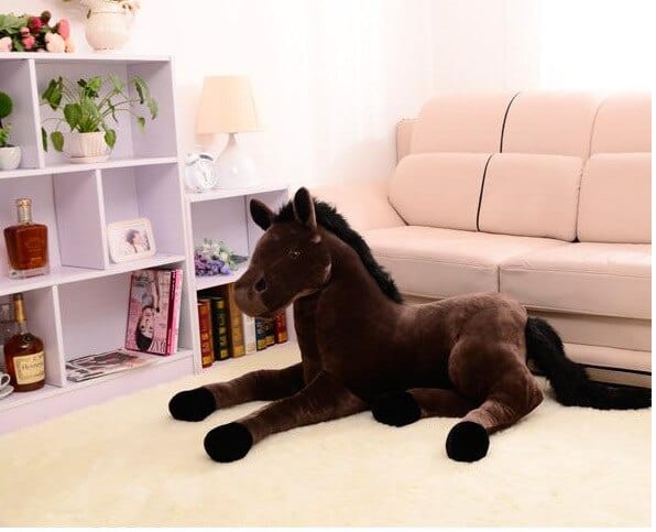 Peluche Cheval Marron - Trotteur™
