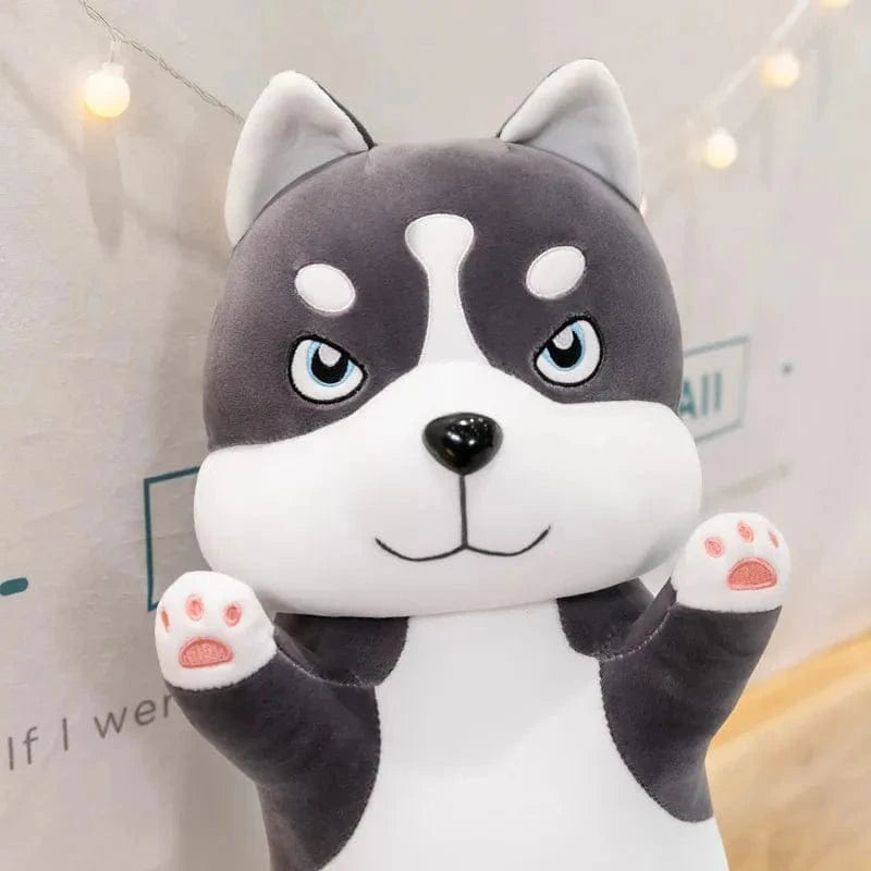 Peluche chien husky longs à câlins