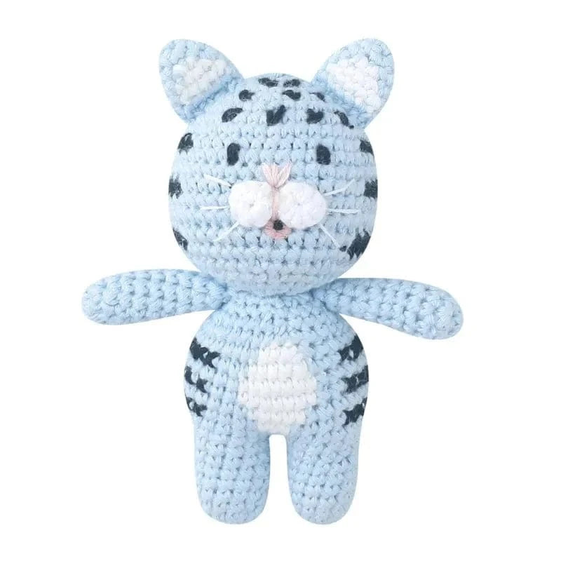 Peluche crochet léopard bleu tacheté