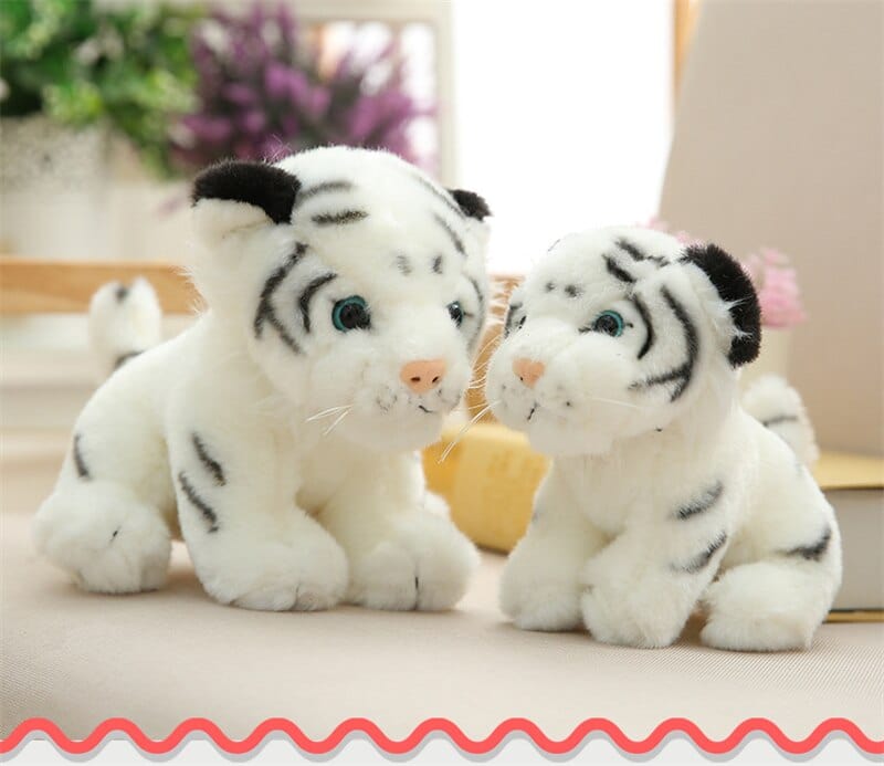 Peluche de Tigre Blanco - Zébrion™