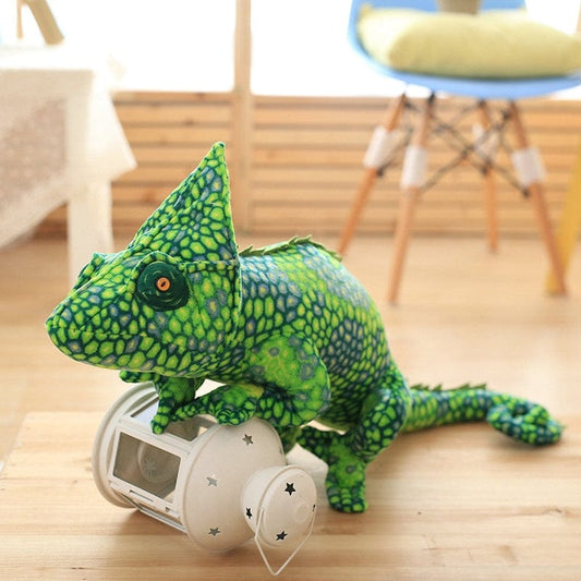 Peluche décorative caméléon de 80 cm