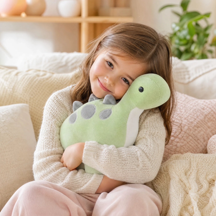 Peluche Dinosaure Diplodocus Vert Tacheté Gris - Utilisation du produit