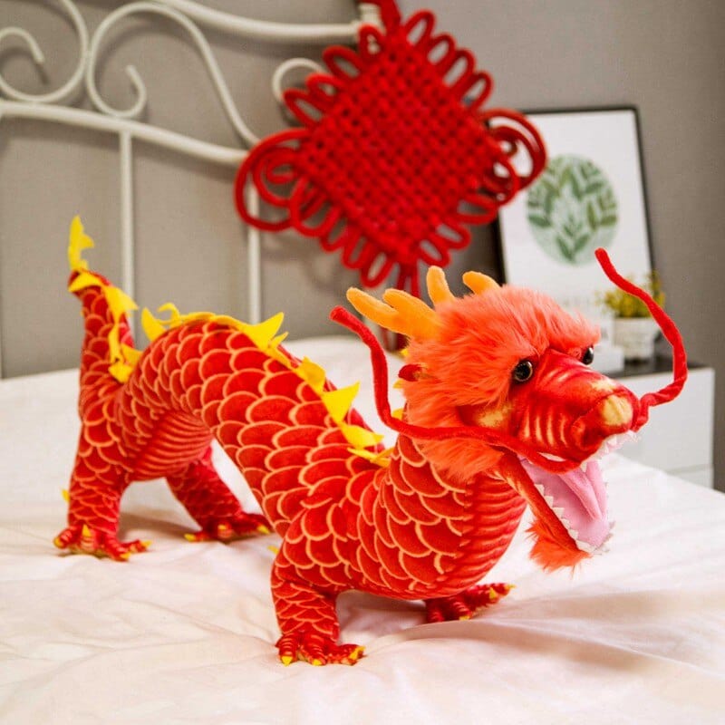 Peluche Dragon Chinois - Pyra™ Rouge
