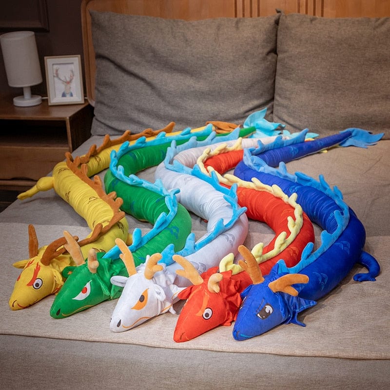 Peluche dragon géant coloré