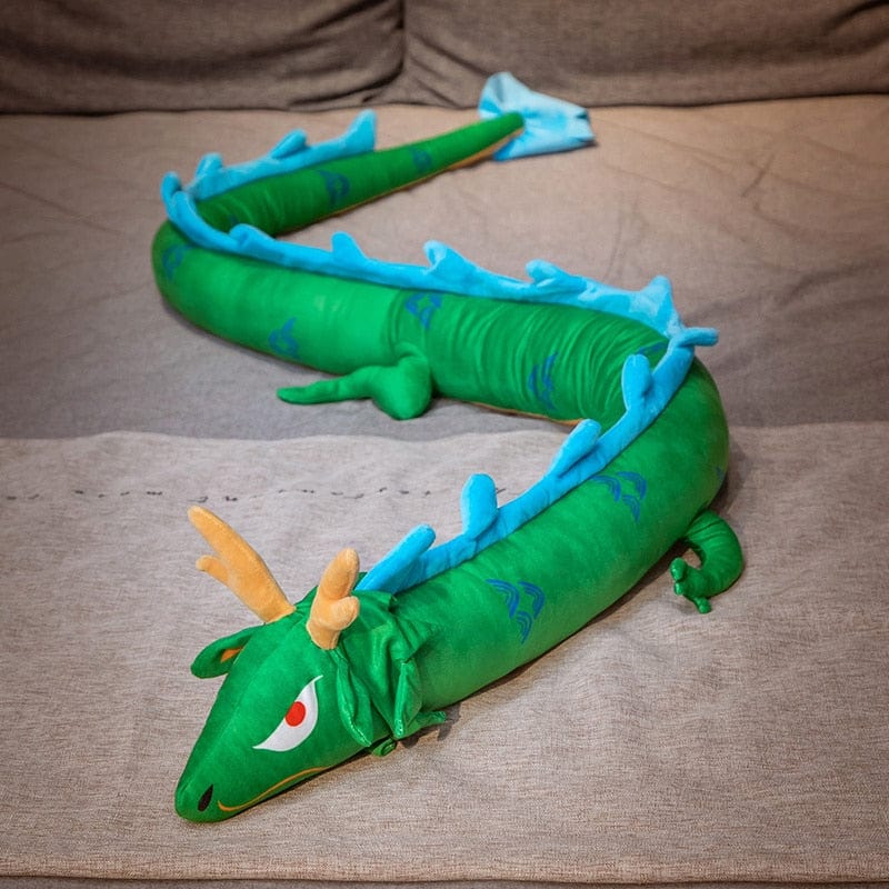 Peluche dragon géant coloré Vert
