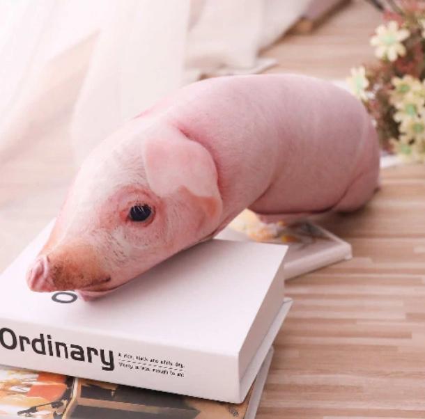Peluche géante cochon en forme de coussin 90 CM / Cochon Rose