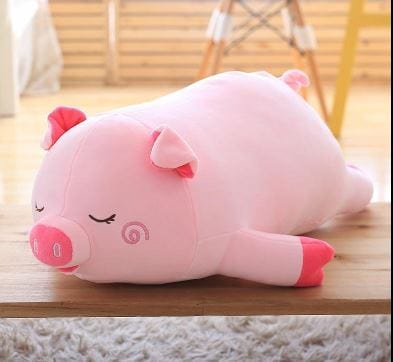 Peluche géante cochon rose moelleuse