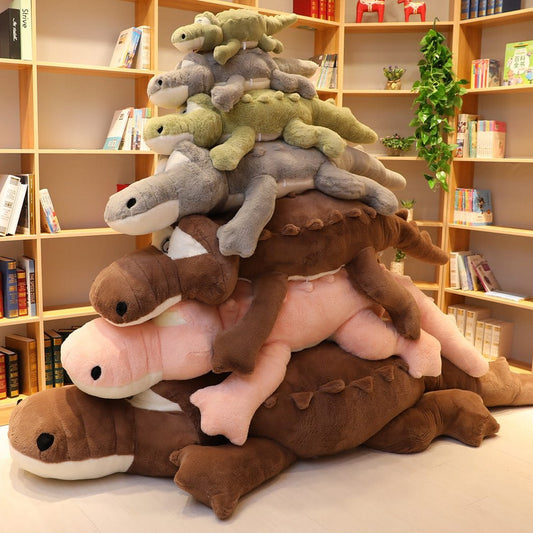 Peluche géante crocodile aux gros yeux