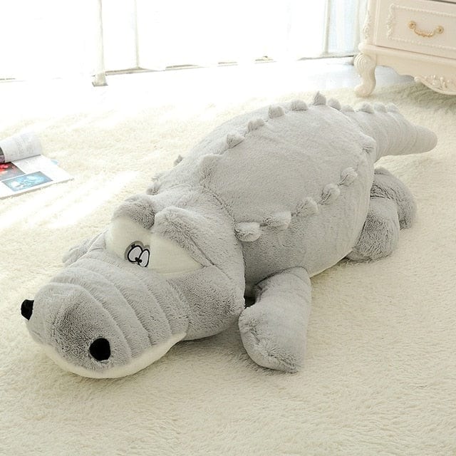 Peluche Géante Crocodile - CriCri le Croco™ 60 cm / Gris