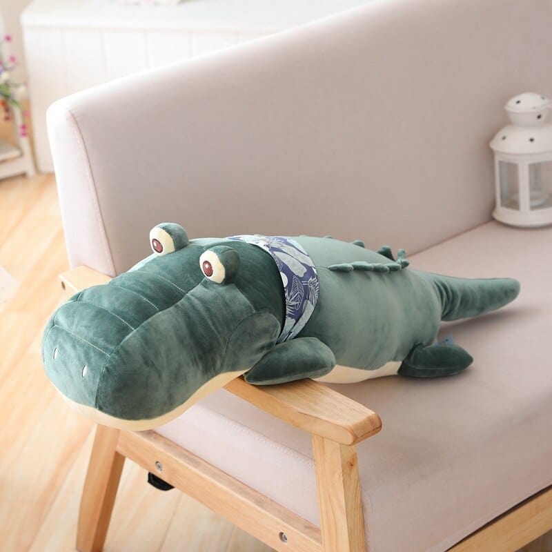 Peluche géante crocodile gentil xxl