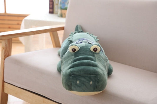 Peluche géante crocodile gentil xxl