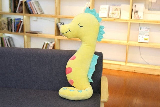 Peluche géante de collection en forme d'hippocampe