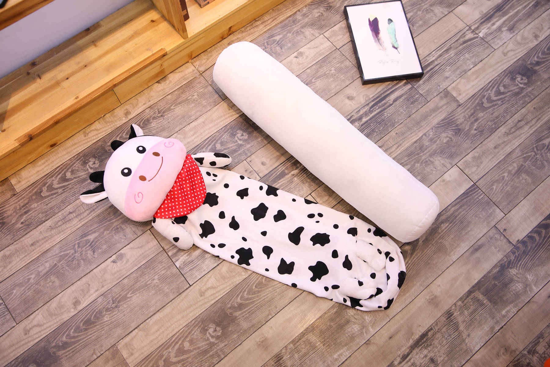 Peluche géante vache aux yeux brillants