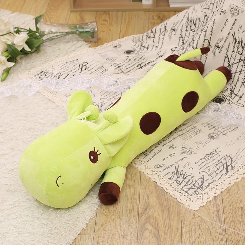 Peluche girafe géante allongée