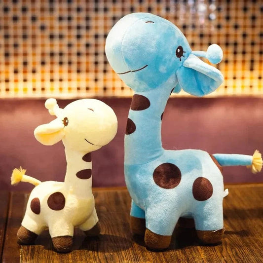 Peluche girafe jaune à la grosse tête