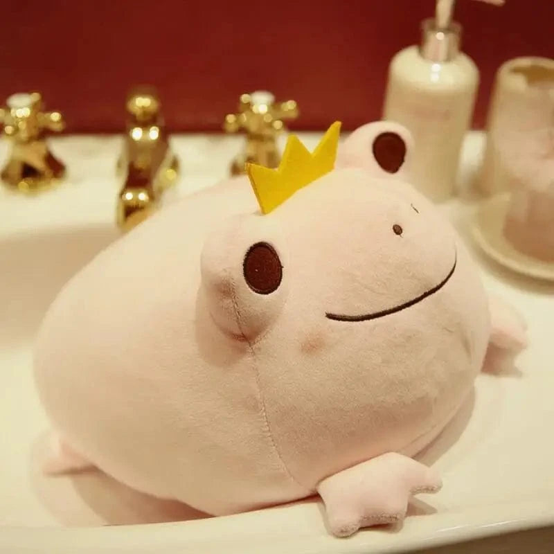 Peluche Grenouille France Rose / 30 cm