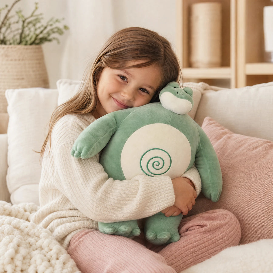 Peluche grenouille géante bodybuildée avec spirale ventrale - Utilisation du produit