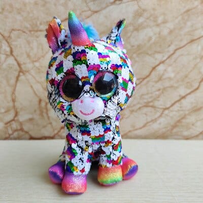 Peluche Gros Yeux Ty Licorne - Velvet™