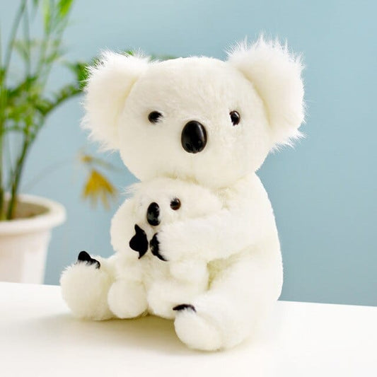 Peluche Koala Blanc Avec Bébé - Luna™