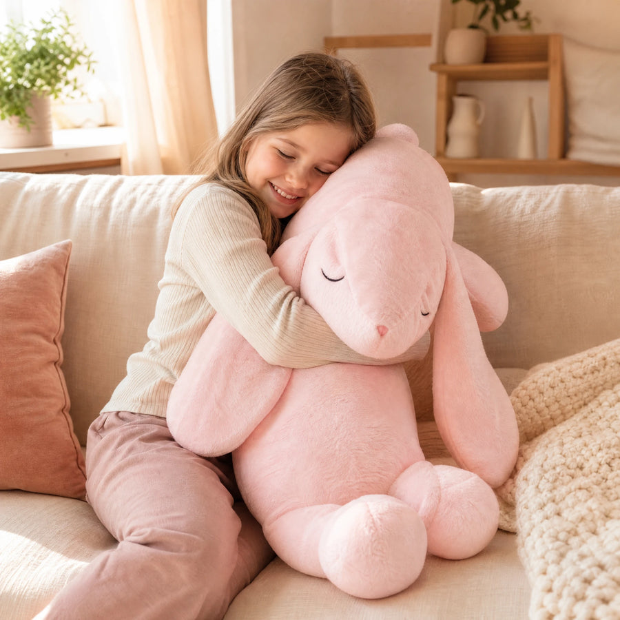 Peluche Lapin Allongé aux Longues Oreilles - 3 Coloris - Utilisation du produit