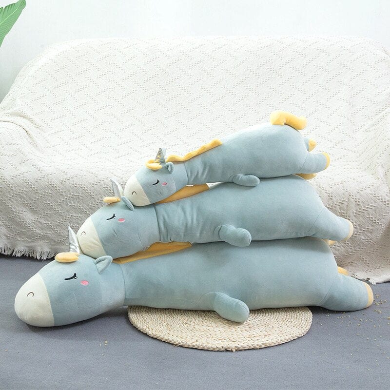 Peluche Licorne 120 CM - Sparkle™ Bleu/Vert