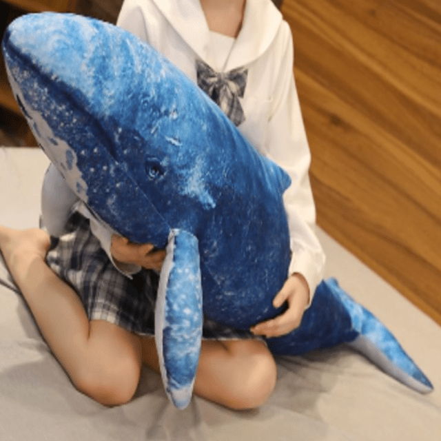 Peluche licorne baleine bleue de décoration