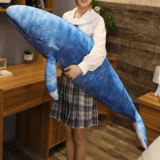 Peluche licorne baleine bleue de décoration