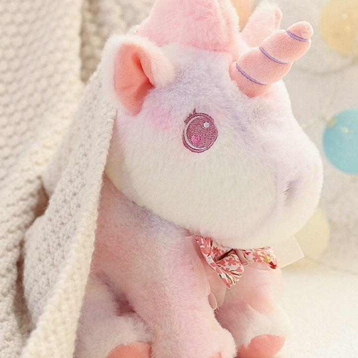 Peluche licorne douce pastel et arc en ciel Rose / 25cm