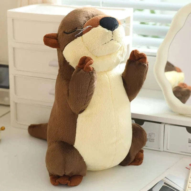 Peluche loutre mignonne à câliner ouvertes / 50cm