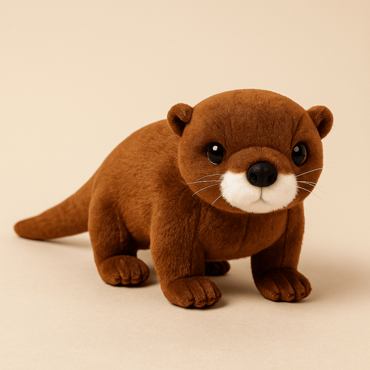 Peluche Loutre Réaliste 🦦 | Doudou Nature Ultra Doux & Élancé