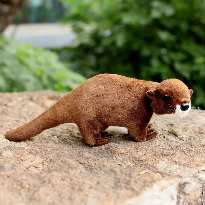 Peluche Loutre Réaliste 🦦 | Doudou Nature Ultra Doux & Élancé