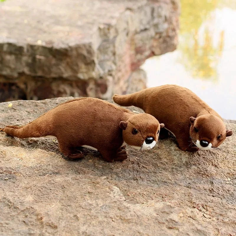 Peluche Loutre Réaliste 🦦 | Doudou Nature Ultra Doux & Élancé