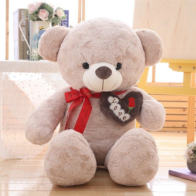 Peluche Nounours Géant Love 🧸 | Cadeau Doux & Romantique XXL 75 cm