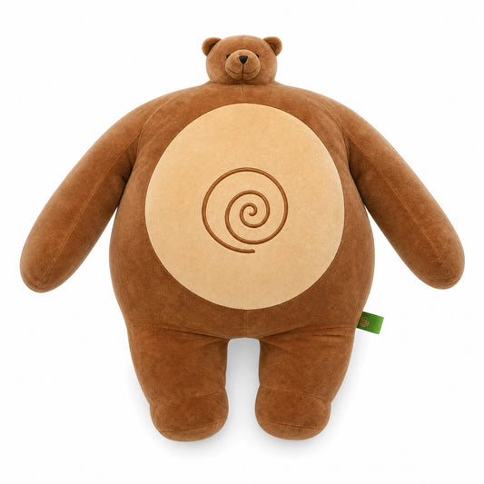 Peluche Ours Marron avec Spirale Brodée - Fond blanc