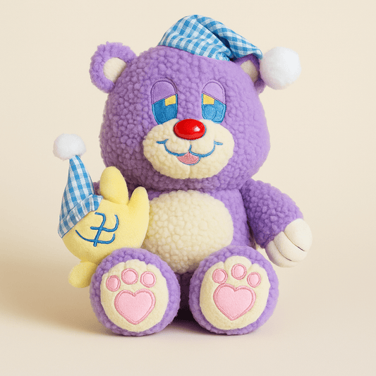 Peluche Ourson Violet 🌙 | Doudou Géant Moelleux & Douxs