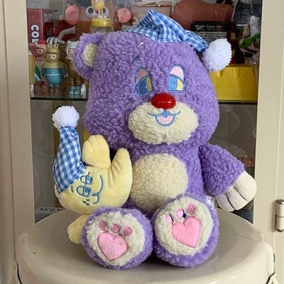 Peluche Ourson Violet 🌙 | Doudou Géant Moelleux & Douxs 30 cm