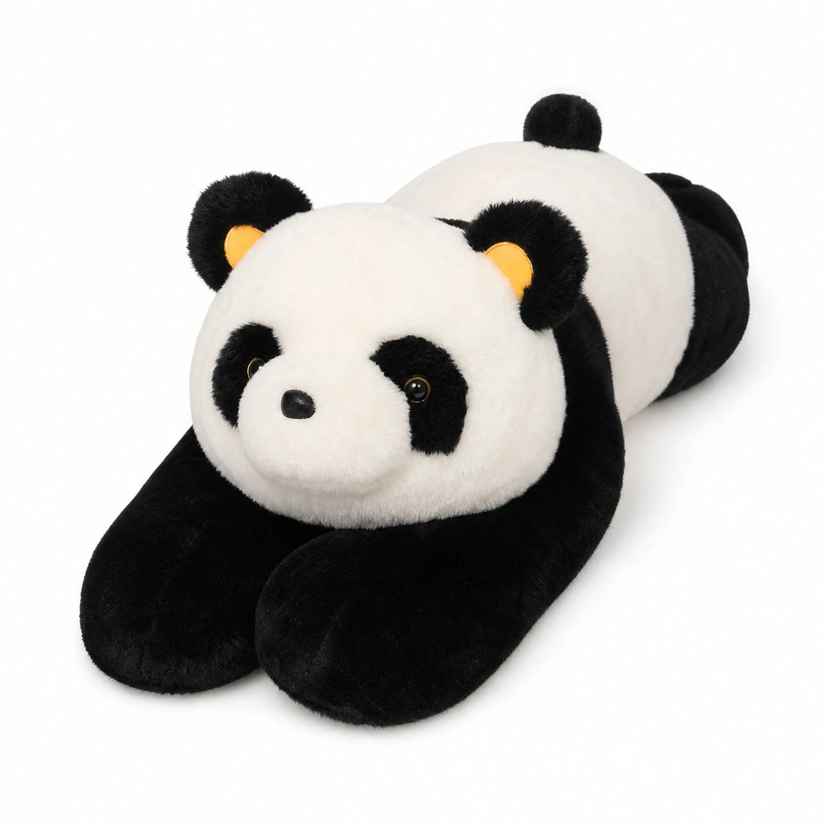 Peluche Panda Allongée Géante Noir et Blanc XXL - Fond blanc