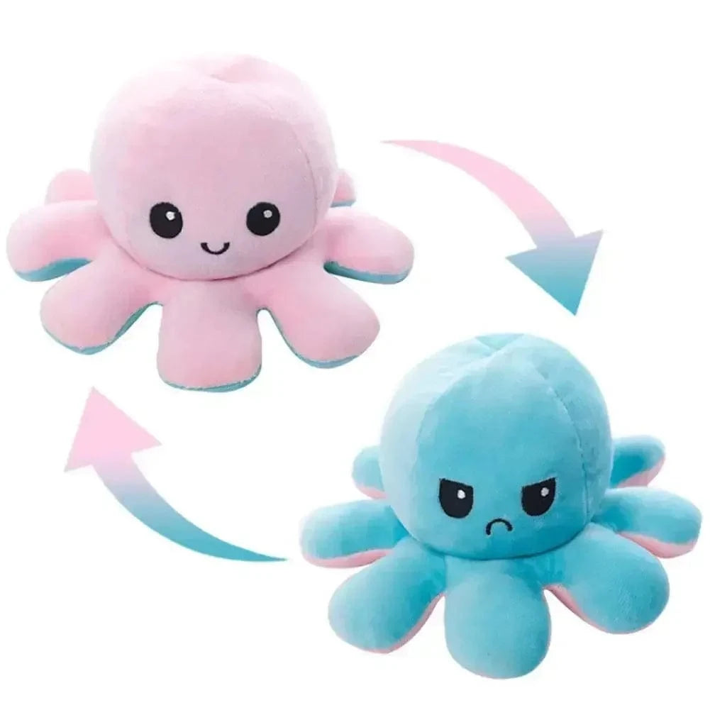 Peluche Pieuvre Réversible Géante