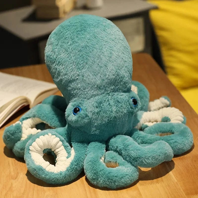 Peluche Pieuvre Verte 30 cm