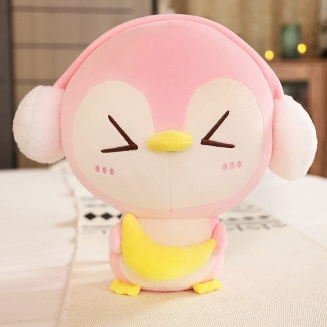Peluche Pingouin Lune Jaune - Plumeux™ 20 cm