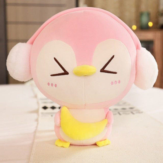 Peluche Pingouin Lune Jaune - Plumeux™ 20 cm