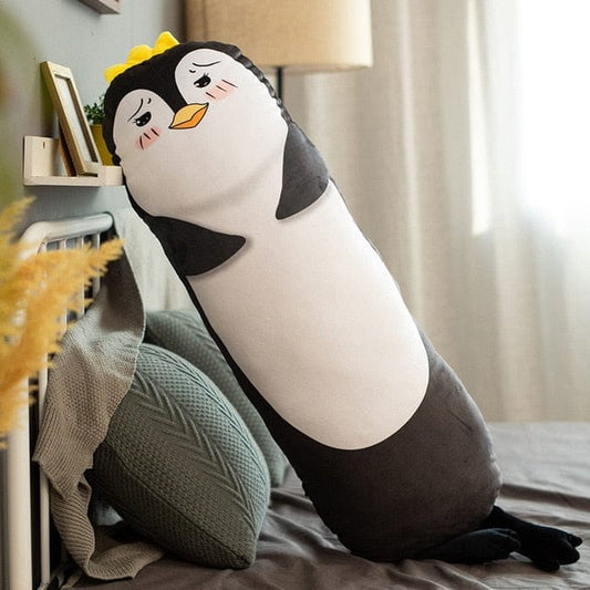 Peluche Pingouin Traversin - Boule de Neige™ 120 cm