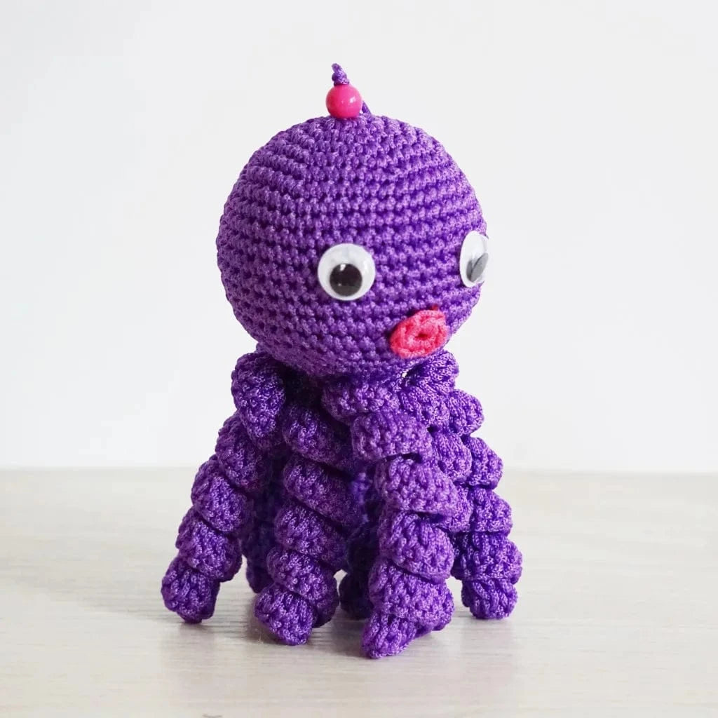 Peluche Pieuvre au Crochet 🧶 | Mini Doudou 10 cm Fait Main & Ludique