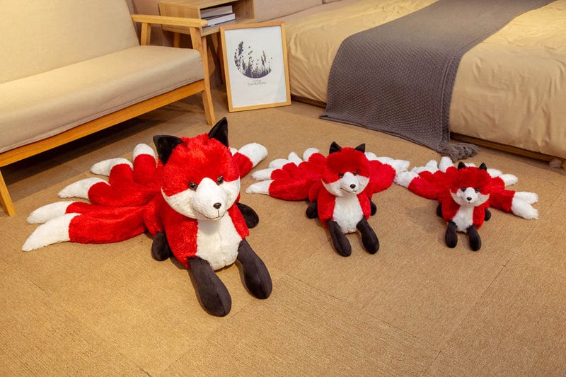 Peluche Renard a 9 Queue - Roux câlin™