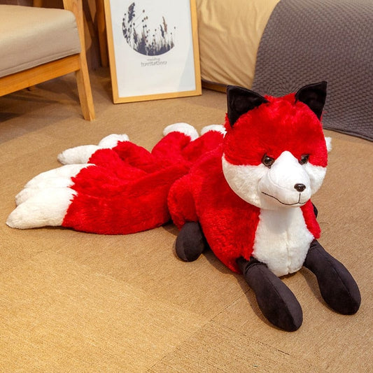 Peluche Renard a 9 Queue - Roux câlin™