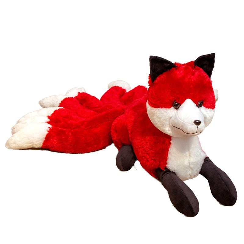 Peluche Renard a 9 Queue - Roux câlin™ 26cm x 56cm