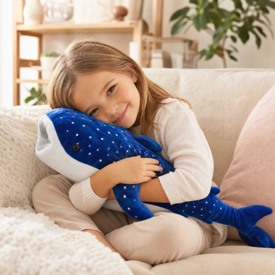 Peluche Requin Baleine Bleu à Points Blancs XXL - Utilisation du produit