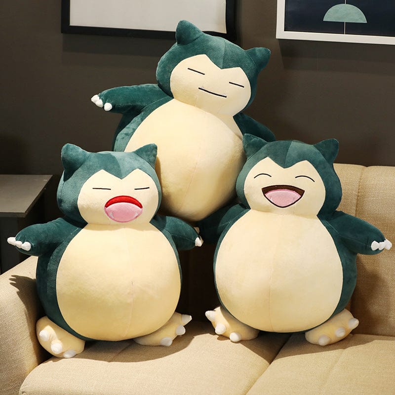 Peluche ronflex pokémon content repos câlin