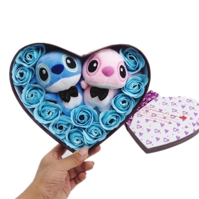 Peluche Stitch Coeur - BeachBuddy™ Bleu Ciel